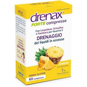 Drenax Forte Ananas Integratore Drenaggio Liquidi, Bromelina Concentrata 60 Compresse