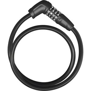 ABUS Serratura a cavo Tresor 6412C supporto SCMU - combinazione, regolabile individualmente Cavo in acciaio con rivestimento plastica Livello di sicurezza 4 85 cm, nero