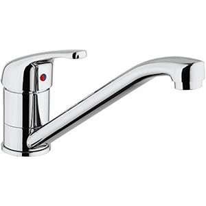 Paini - Rubinetto Miscelatore Monocomando Cucina, Lavello, Cromato, Leva superiore orientabile con Bocca bassa Coassiale, Design classico, interamente prodotto e lavorato in Italia