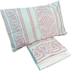 zer0bed, Lenzuolo Letto Matrimoniale Bianco Malva, Indigo, Completo Lenzuolo, Lenzuolo Sopra, Lenzuolo Con Angoli, Federa, 100 Percento Puro Cotone, Bianco Malva, Camera da letto