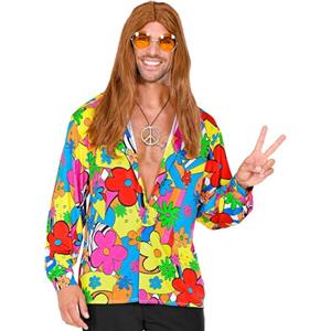W WIDMANN MILANO Party Fashion - Camicia Hippie, Hipster, Flower Power, costume anni '60, costumi di Carnevale