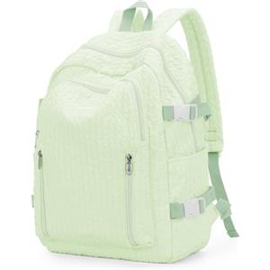 WEPLAN Zaino Scuola Superiore Ragazza Zainetto Zaini Scuola Media Donna Zaino Università Casual Daypacks Viaggio Borsa da Scuola Backpack School Impermeabile Zaini Piccolo,Verde Chiaro