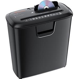 Bonsaii Distruggi documenti per casa ufficio, trituratore di carta a strisce da 8 fogli, distruggi CD/carte di credito con protezione da surriscaldamento, Cestino da 13 litri (S120-C)
