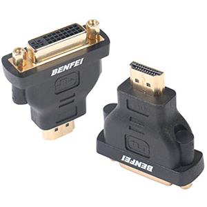 BENFEI Adattatore da HDMI a DVI-D DVI, adattatore bidirezionale da HDMI a DVI-D DVI maschio a femmina con cavo placcato oro, confezione da 2