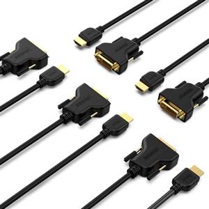 BENFEI Cavo da HDMI a DVI 1,8 m, 5 Stück Bi direzionale DVI-D 24+1 a HDMI Adattatore ad Alta velocità Supporto 1080P Full HD Compatibile per Raspberry Pi, Roku, Xbox One, PS4 PS3, Scheda Grafica