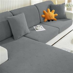 Ystyle Copriseduta Divano Elasticizzato, Copri Cuscini Divano, Coprisedile Per Divano, Universale Copricuscini Per Divani, Copricuscino Copri Seduta Divano(1 Posto*2, Grigio Chiaro)