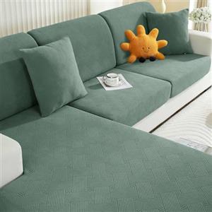 Ystyle Copriseduta Divano Elasticizzato, Copri Cuscini Divano, Coprisedile Per Divano, Universale Copricuscini Per Divani, Copricuscino Copri Seduta Divano(1 Posto*2, Verde)