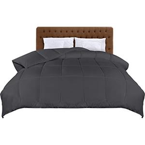 Utopia Bedding Piumone, Primavera/Estivo Piumino, Piumino Leggero, Trapunta Primavera/Estivo 100% Microfibra in Fibra Cava (Primavera/Estivo) (Grigio, 220x260 cm)