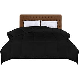 Utopia Bedding Piumone Primavera/Estivo Piumino Leggero, Trapunta Primavera/Estivo 100% Microfibra in Fibra Cava, Nero, 220x260 cm