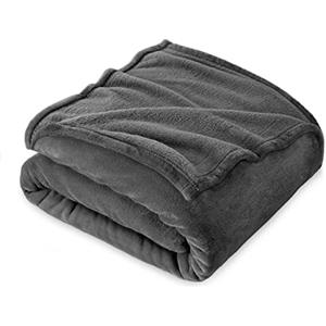 FARFALLAROSSA Coperta Plaid Pile, Coperta Divano 130 x 160 cm Flanella, Coperta Letto Singolo Calore Morbida - Grigio Scuro