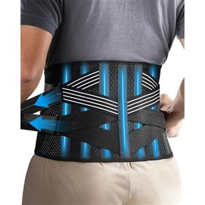 Fitomo Fascia Lombare Supporto Schiena per Uomini e Donne, Busto Ortopedico Lombare per il dolore da Sciatica, Ernia del disco, Stenosi spinale, Fascia Elastica Lombare Regolabile