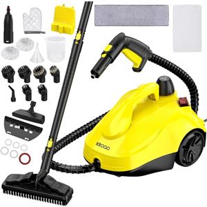 KROQO Pulitore a vapore multiuso per tutto con accessori 23, rimozione di carta da parati, moquette, divano, mobili imbottiti, auto, piastrelle, tappezzeria, bagno, 1,5 l