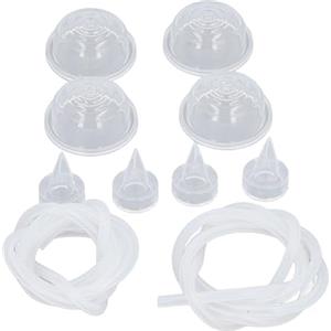 Garosa Set di Coppe per il Seno in Silicone con 4 Becchi D'anatra, 4 Coppe per il Seno e 2 Tubi in Silicone, Prevengono il Riflusso, Inserti Flangiati in Silicone Morbido per Tiralatte
