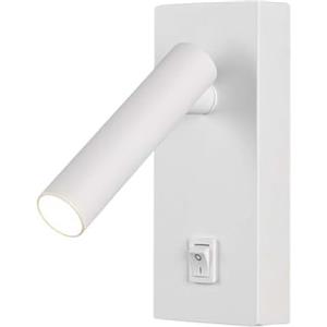 V-TAC Lampada da Parete Orientabile LED 2W con Interruttore per Illuminazione Casa e Interni - Faretto da Muro Bianco per Salotto, Camera, Lettura - Design Elegante - Applique - Luce Calda 3000K -