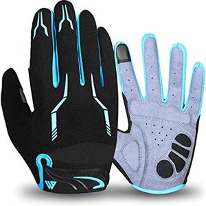 WESTWOOD FOX WFX - Guanti da ciclismo a dita intere, per mountain bike, touchscreen, guanti da MTB, imbottiti, antiscivolo, per ciclismo su strada, per uomini e donne