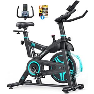 Toputure Cyclette da Casa con App, Cyclette per Casa a Resistenza Magnetica con Volano da 15kg, Supporto fino a 160kg, Design Compatto e Silenzioso per Allenamento Efficace a Casa