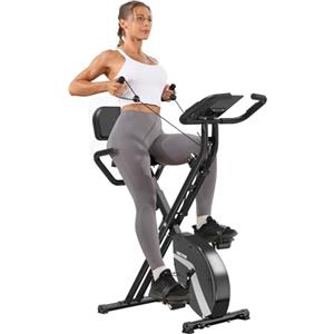 Micyox MX-600 Cyclette Magnetica con Schienale Bicicletta da Ciclismo da Interno Pieghevole con Display LCD e Sensore di Frequenza Cardiaca