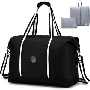 SPAHER Bagaglio a Mano 55x40x23 cm Lufthansa Tui Airways Borsone da Viaggio Pieghevole Donna Uomo Borsa Palestra Cabina Borse a Mano Travel Duffel Bag Borsa da Viaggio per Weekend con Borse Trucco