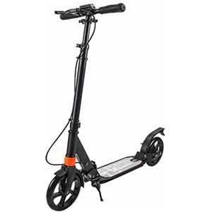 FUNYSF Monopattino pieghevole per bambini, scooter da città da 200 mm, con freno a mano, Commuter Foot Scooter (nero)