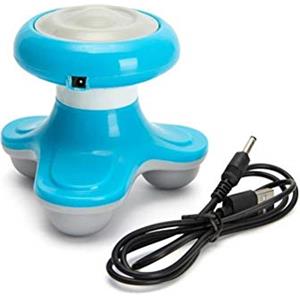 TYTOGE Massaggiatore elettrico con vibrazione a onda con manico elettrico, mini massaggiatore elettrico (blu)