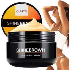 Hpbaggy Crema Abbronzante Corpo, Autoabbronzante, Acceleratore Abbronzatura, Attivatore di Melanina con Ingredienti Naturali, Ottenere un'abbronzatura Naturale, Efficace in Sole e nei Lettini Solari (100g)