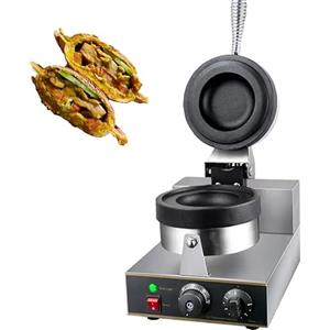 ELIKBH Piastra per waffle elettrica, macchina per hamburger Ufo da 1300 W, macchina per panini, macchina per hamburger antiaderente commerciale, temperatura regolabile da 50 a 300 ℃ per uso domestico(Single