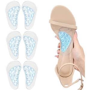 FDEETY 3 Paia Supporto Arco Plantare Solette Ortopediche Plantare Soletta Scarpe Donna Solette in Gel Plantare Piede Cavo Soletta Scarpe Uomo Plantare Per Fascite(Blu)