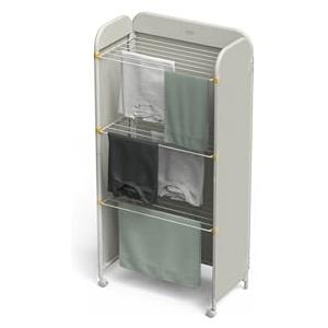 Joseph Joseph Eclipse Stendibiancheria Regolabile a 3 Livelli, con Copertura in Tessuto e Ruote, Pieghevole, Capacità 14kg/14m