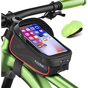 Fricho Regalo Uomo Papà Compleanno Originale, Borsa Bicicletta Telaio Porta Telefono, Accessori Bici, Gadget Utili Ragazzo, Regali Anniversario per Marito, Fidanzato, Festa del Papa Idee Regalo