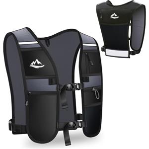 Rolgno Gilet Running Uomo & Donna, [Leggero & Traspirante] Zaino Trail con 2L Ampio Scomparto, Gilet Corsa Riflettente Zaino Idratazione, Running Vest per Ciclismo Maratona Trekking