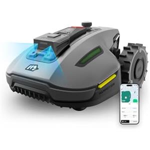 MAMMOTION YUKA mini 700 Robot Tagliaerba Senza Filo Perimetrale, Consigliato 700m², Max. 1100m², Mappatura Automatica Visione AI 3D, Pendenza 50%, 5 Lame a Rasoio Orientabili, con Modulo 4G