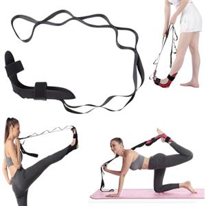 Giurui Izzila - Fascia elastica con passanti e piede staccabile, per polpaccio, tendine del ginocchio, fascite plantare, sollievo dal dolore, recupero e aumento della mobilità, cinghia elastica per piedi e