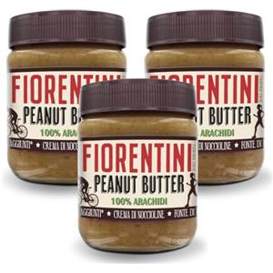 CAIYA 3X Fiorentini Peanut Butter 100% Arachidi, Crema Spalmabile Protein di Arachidi Senza Zuccheri Aggiunti 350g