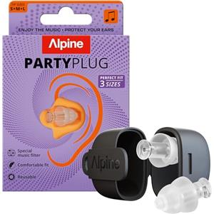 Alpine PartyPlug Tappi Orecchie Concerti 19dB - Protezione Uditiva Essenziale per Festival, Tappi Riutilizzabili per Musica & Discoteca, Audio Alta Qualità, 3 Misure (S/M/L), Trasparente