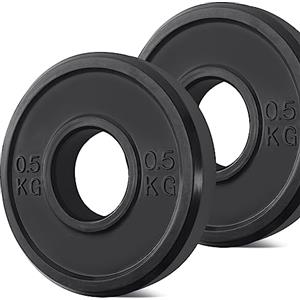KK Set di dischi per bilanciere da 5,1 cm, set di pesi da 5 kg, 10 kg, 15 kg, 20 kg, 25 kg, dischi in gomma per allenamento di forza a casa e in palestra, allenamento di sollevamento pesi.