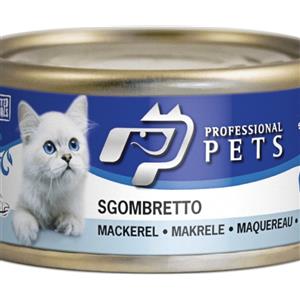 Professional Pets Cibo Umido per Gatti Sgombretto 70 g - Naturale e Senza Conservanti