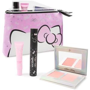 Verybella - Trousse Make Up Hello Kitty, Contiene Palette Con Blush E Illuminante, Mascara Nero E Gloss All'Anguria Per Un Trucco Perfetto Ovunque Tu Vada