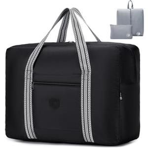 SUCIKORIO 55x40x20cm Ryanair Bagaglio a Mano con Organizer Viaggio, Impermeabile Nylon Grande 45L Borsone da Viaggio Pieghevole Borsa da Viaggio Unisex Weekender per Aereo, Viaggi, Palestra
