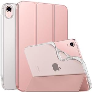 MoKo Cover Compatibile con Nuovo iPad Mini 7 (A17 PRO) 2024, Custodia iPad Mini 6a Generazione 2021 (8,3 Pollici), Custodia iPad Mini 6, TPU Cover Posteriore per iPad Mini 7, Oro Rosa