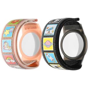 LETREEN Braccialetto per Bambini Compatibile con AirTag, Simpatico Cartone Animato Regolabile Nascosto per Supporto Apple Air Tag, Custodia Cinturino Tracker GPS Anti-Smarrimento