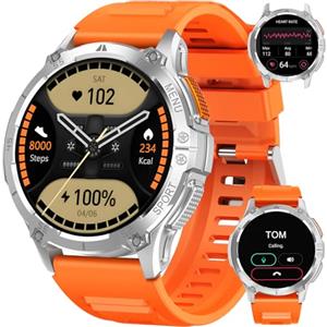 MEGALITH Smartwatch Uomo Orologio Chiamate: Bluetooth Impermeabile IP67 Sport Fitness Tracker Contapassi Smart Watch