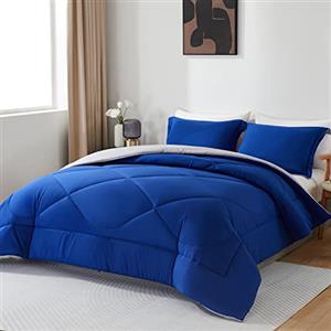 beeweed Piumino Letto Piazza e Mezza Quattro 4 Stagioni, Reversibile Piumone Autunnale Invernale 200x200cm - Coperta Trapunta 200x200 di Microfibra Sintetico 300 GSM, 2 Federe(50x80cm)