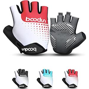KONVINIT Guanti da Ciclismo Uomo MTB Guanti EstiviTraspirante Guanti Bicicletta per Bici da Strada Mountain Bike Ciclismo Rosso XL