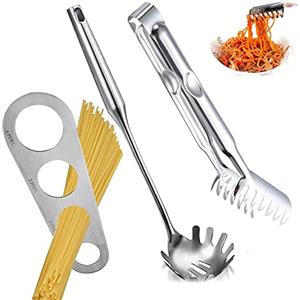 Silent-Qiaoyou Dosatore Per Spaghetti In Acciaio Inossidabile Gadget Controllo Delle Porzioni Pasta Cucchiaio Pasta Forchetta Servitore Misura Spaghetti Per Casa, Hotel, Ristorante, Banchetto, Buffet, Ecc., 3 Pezzi