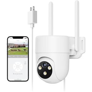 PESAIR Telecamera di sorveglianza 4G LTE per esterni, con scheda SIM, 2K 360° PTZ IP per esterni, riconoscimento personale AI e audio a 2 vie, impermeabile IP66
