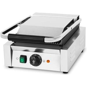 VERTES Griglia Elettrica in Ghisa scanalata, 1800W Piastra elettrica per cucinare Panini, Carne, Verdure, Bistecchiera elettrica con Corpo in Acciacio Inox, Regolabile da 50-300°C, Antiaderente