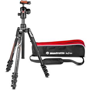 Manfrotto Befree Advanced Kit Treppiede per Fotocamera, in Alluminio, Compatibile con Sony Alpha7 e Alpha9, Kit Treppiede da Viaggio con Testa a Sfera, Chiusura Leva, per Mirrorless