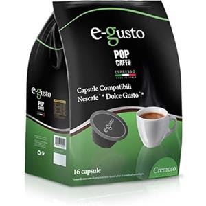 Generico POP CAFFE CREMOSO Capsule compatibili con Dolce Gusto (32, Caffè Intenso)
