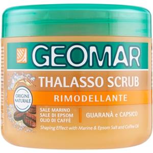 GEOMAR | Thalasso Scrub Corpo Rimodellante, Con Sale Marino, Sale di Epsom, Olio di Caffe ed estratti di Guaranà e Capsico, Made in Italy, 600 g