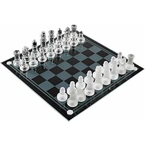 Arti Casa Scacchiera, set da 33 pezzi, 25 x 25 cm, 900 g, vetro